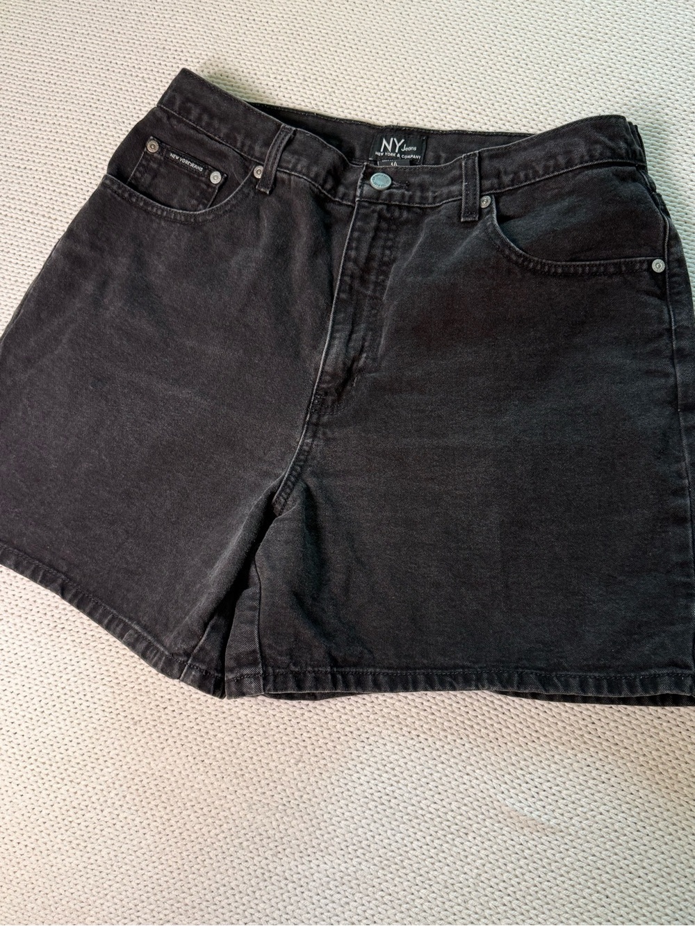 New York & Company Vintage NY Jeans 100% cotton Black Denim Shorts
